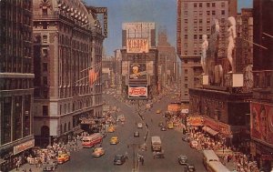 Postcard Times Square New York Soda Sign Circa 1950