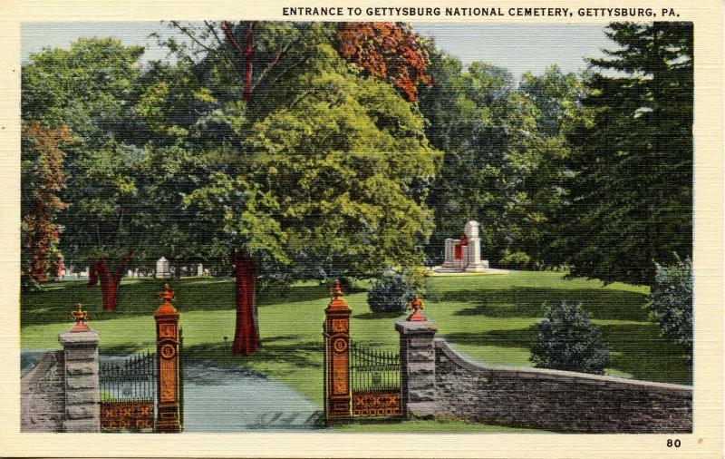 PA - Gettysburg. Gettysburg National Cemetery Entrance