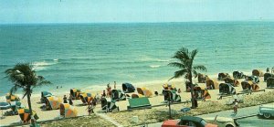 Postcard View of ocean Cabanas & Beach in Delray Beach, FL.        N3