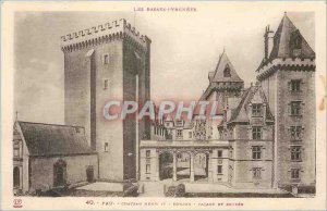Postcard Old pau Chateau Henri V Dungeon frontage and entr�e