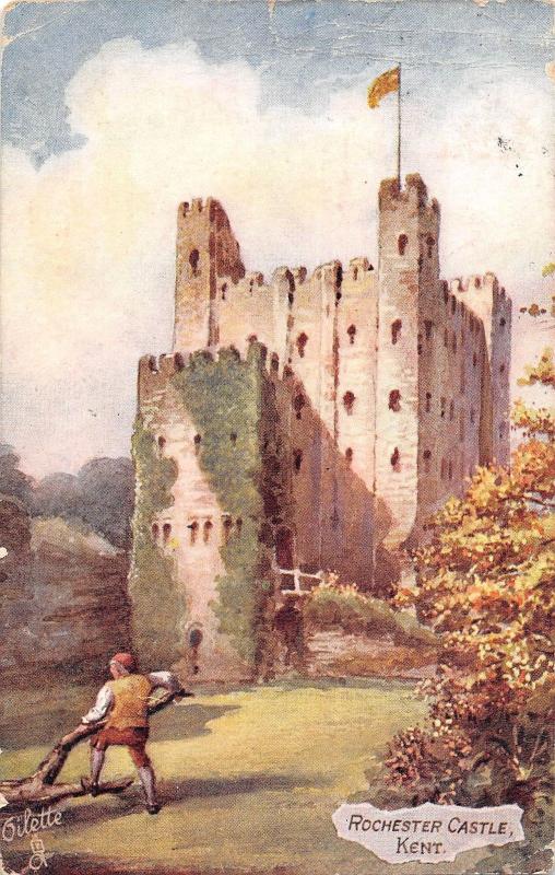 BR94492 rochester castle kent painting postcard   uk