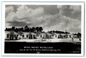 c1940's Weeki Wachee Motor Lodge Wachee Spring Florida FL RPPC Photo Postcard