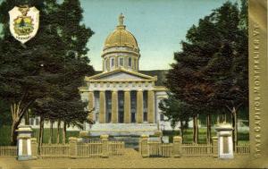 Montpelier, Vermont, State Capitol, Coat of Arms (1910s) Gold Embossed