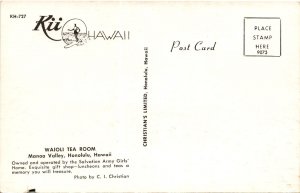 Kii, HAWAII, WAIOLI TEA ROOM, Manoa Valley, Postcard