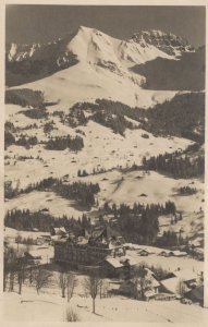 Hotel National Adelboden Switzerland Spectacular Arial Swiss Postcard