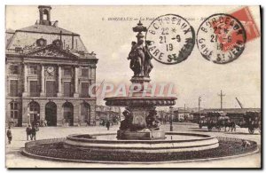 Old Postcard Bordeaux Fountain of Graces Thois