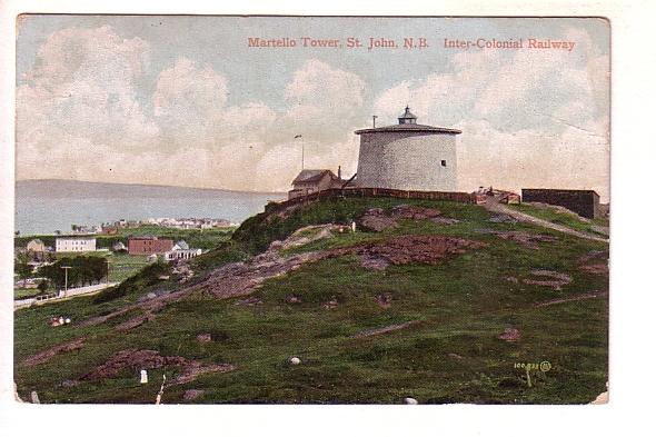 Martello Tower, Inter-Colonial Railway, St John West, New Brunswick, Used 1907