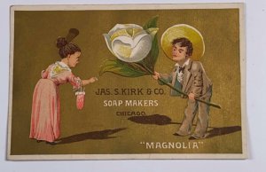 Victorian Trade Card Jas S Kirk & Co Soap Makers Chicago Magnolia