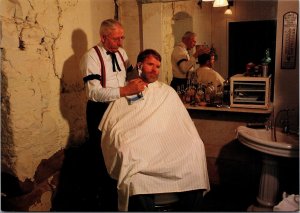 Fountain Underground  Barber Shop Beneath the Streets Havre Montana Postcard