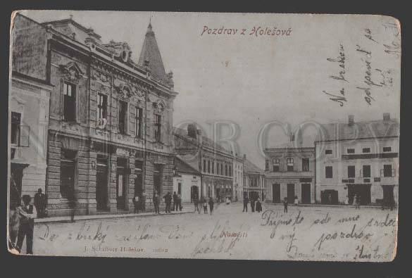 114439 Czech Republic HOLESOV Greetings Vintage postcard