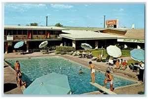 c1950's Sands Of Tempe Motor Hotel Pool Tempe Arizona AZ Vintage Postcard