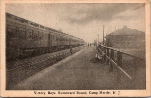 Postcard Victory Boys Homeward Bound in Camp Merritt, New Jersey~4269