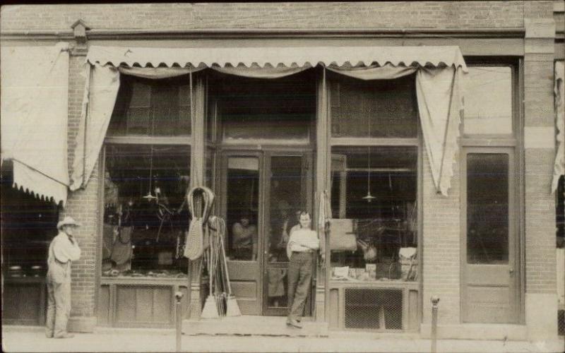 Storefront - North Amherst OH Cancel Sept 13 1909 Real Photo Postcard