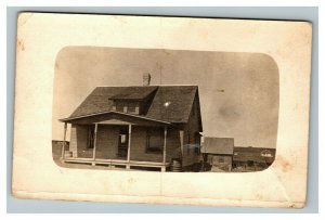 Vintage 1910's RPPC Postcard - Isolated Farmhouse on the Plains