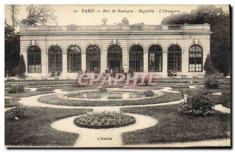 Old Postcard Paris Bois de Boulogne Bagatelle L & # 39Orangerie