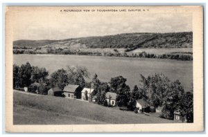 c1920's A Picturesque View of Tioughnioga Lake DeRuyter New York NY Postcard