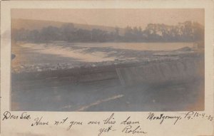 Montgomery Pennsylvania Dam and River Scenic View Real Photo Postcard AA64913