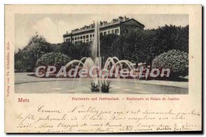 Old Postcard Metz Esplanade and Courthouse