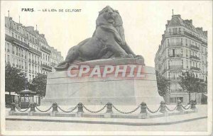 Postcard Old Paris The Lion of Belfort