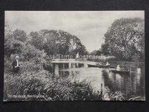 Cambridgeshire: Huntingdon On The Ouse showing Man Fishing & Rowing Boats c1908