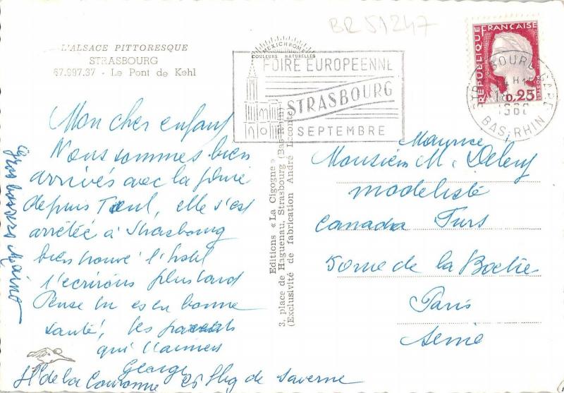 BR51247 Le Pont de kehl Strasbourg France