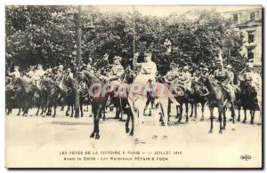 Old Postcard The Holidays Victory in Paris July 14, 1919 Before the parade Ma...