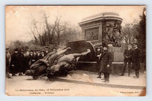 WWI Deliverance From Metz Fance Toppled Statues UNP DB Postcard L15