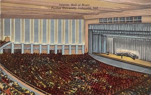 Purdue University Interior, Hall of Music - Lafayette, Indiana IN