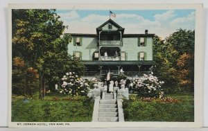 Pen Mar Pennsylvania MT. VERNON HOTEL c1922 to Seven Valleys Pa Postcard O5