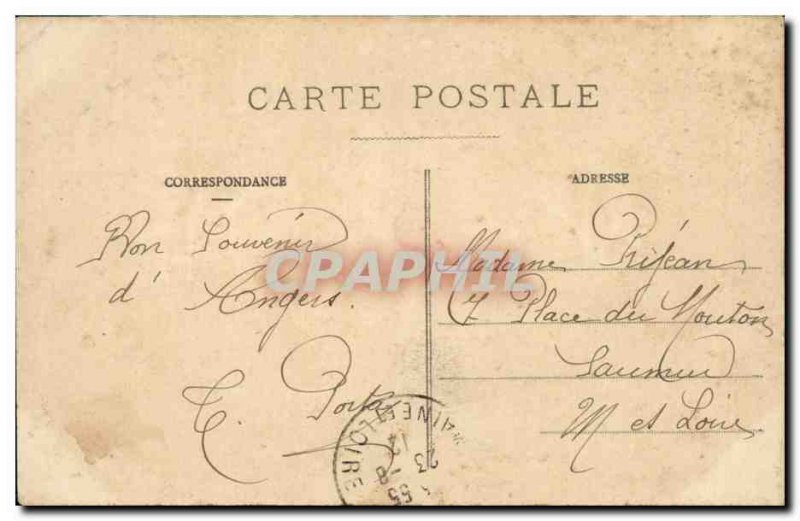 Angers Old Postcard Square rally and grand hotel