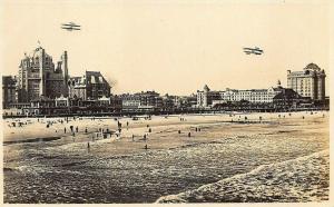 Atlantic City NJ Panoramic View Airplanes Hubin's Big Postcard Store