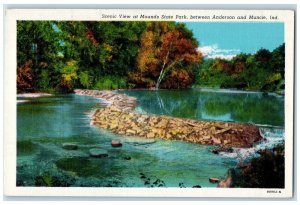 c1950's Scenic View at Mounds State Park Between Anderson and Muncie IN Postcard