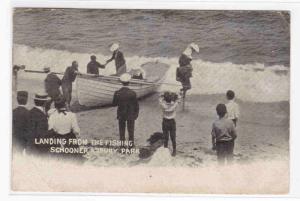 Landing from Fishing Schooner Asbury Park New Jersey 1907 postcard