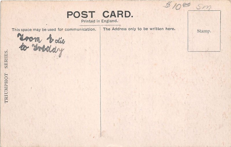 J71/ Santa Claus Christmas Postcard c1910 Wish Bed Sleeping 229