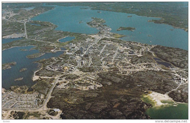 Aerial View Of The City Looking North, Yellowknife, N.W.T., Canada, 1940-1960s