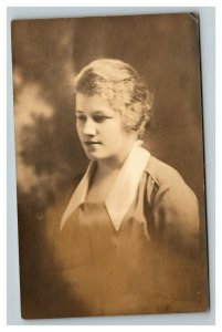 Vintage 1910's RPPC Postcard - Nice Looking Blonde Woman Minneapolis Minnesota