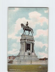 Postcard Lee Monument Richmond Virginia USA