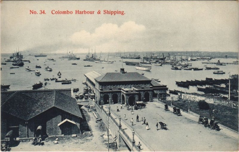 PC COLOMBO HARBOUR AND SHIPPING SRI LANKA CEYLON (a28242)