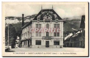 Postcard Old Advertisement Dauphine Saint Laurent du Pont Isere The Bonal dis...