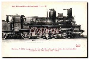 Postcard Old Train Locomotive 3315 machine