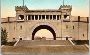 Entrance to Stadium Syracuse New York NY Stairway to Building Entrance Postcard