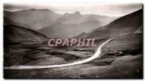 Old Postcard Pau Route Du Col d & # 39Aubisque Descent on Argeles sunrise