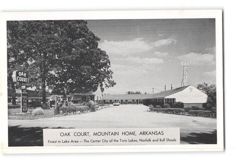 Mountain Home Arkansas AR Vintage Postcard Oak Court