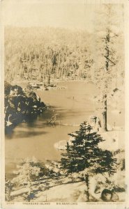 Postcard RPPC California Treasure Island Big Bear Lake #9792 23-10012