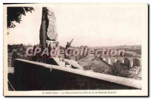 Postcard Old Nontron Monument Aux Morts Of The Great War