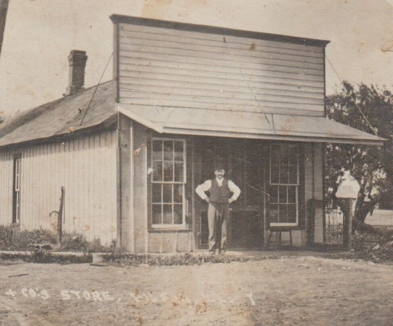 Filson ILLINOIS RPPC 1908 GENERAL STORE nr Arcola Champaign GHOST TOWN? IL