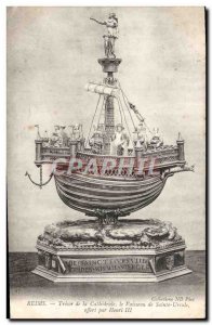 Old Postcard Reims Tresor De La Cathedrale Saint Ursula The vessel offered by...