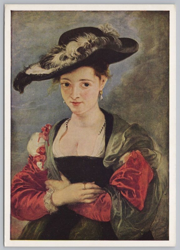 Art~Peter Paul Rubens~Le Chapeau de Paille~National Gallery~Continental Postcard 