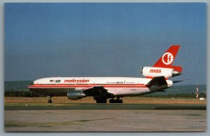 Postcard Perth Australia c1985 Malaysian Airline System DC-10-30