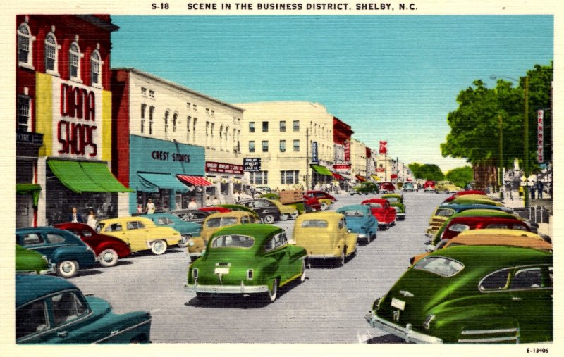 Shelby, North Carolina - The Dana Shops in the Business District - c1940